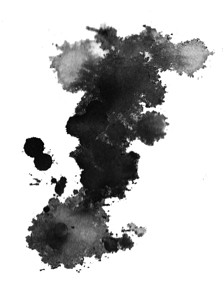pen and ink drawing examples a a big blank ink blob texture. 